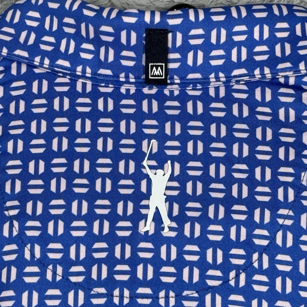 Mizzen+Main Blue Patterned Polo Shirt